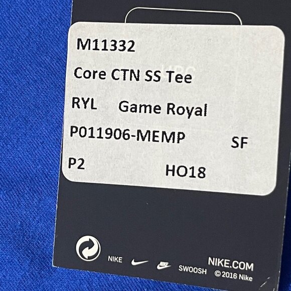 NWT Nike Men's Memphis Tigers Short Sleeve Screen Print T-Shirt Blue/ White L - Picture 4 of 6